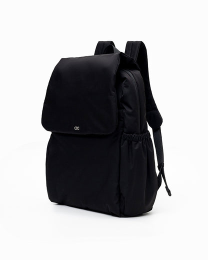 COSY LUXE UTILITY BACKPACK IN JET BLACK