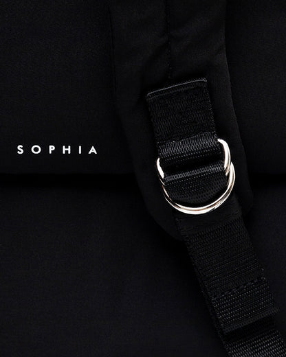 COSY LUXE UTILITY BACKPACK IN JET BLACK