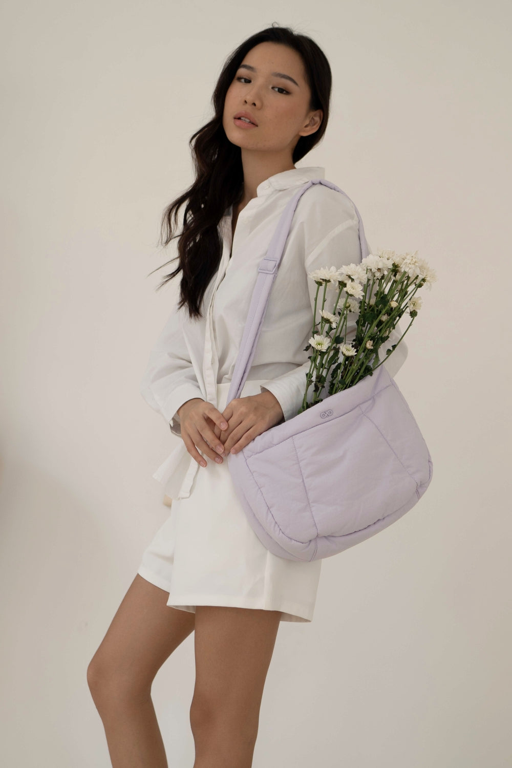 [BACKORDER] COSY PUFFY CROSSBODY BAG IN LILAC - END OCT 2023 ARRIVAL