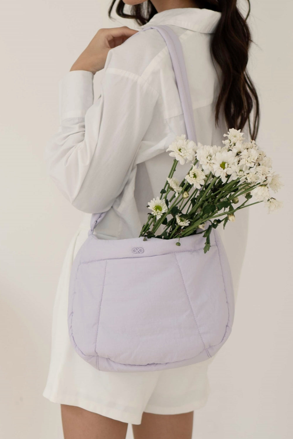[BACKORDER] COSY PUFFY CROSSBODY BAG IN LILAC - END OCT 2023 ARRIVAL
