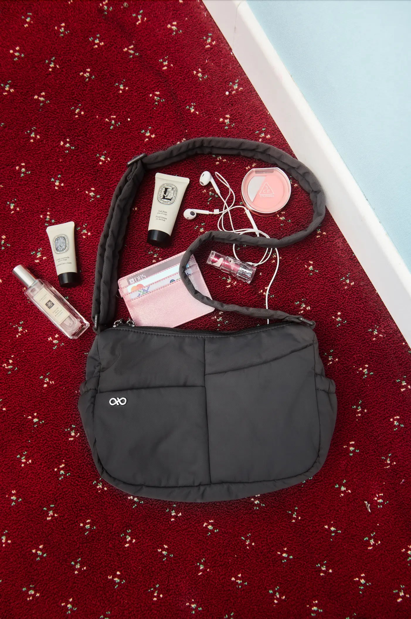 MINI SIGNATURE POCKET CROSSBODY BAG IN POSH STORM 