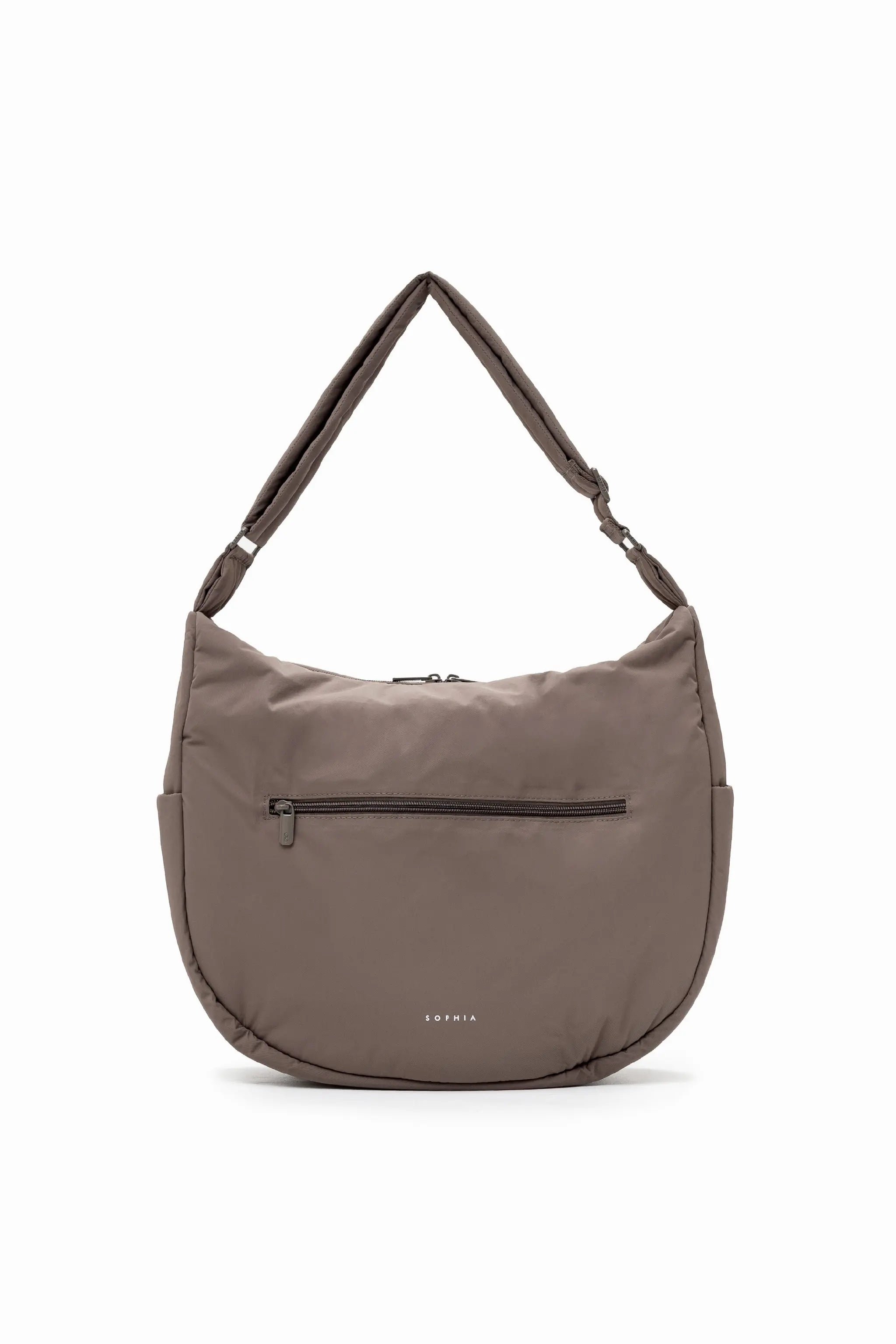 XL SIGNATURE POCKET CROSSBODY BAG IN TAUPE 