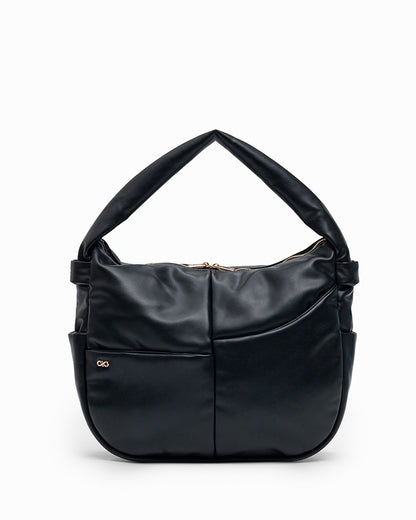 SIGNATURE POCKET SLOUCHY HOBO IN BLACK