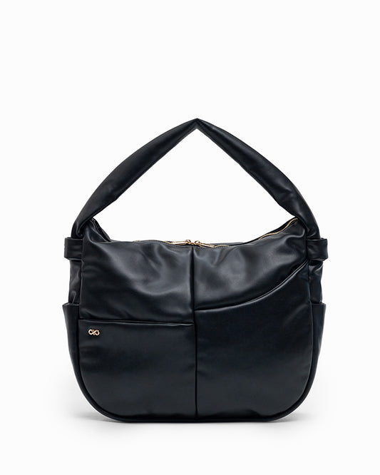 SIGNATURE POCKET SLOUCHY HOBO IN BLACK