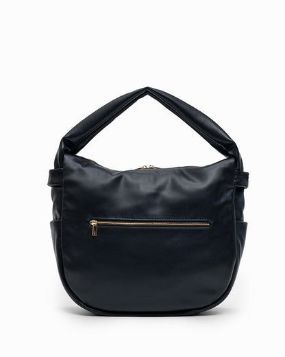 SIGNATURE POCKET SLOUCHY HOBO IN BLACK