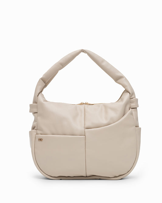 SIGNATURE POCKET SLOUCHY HOBO IN CHALK