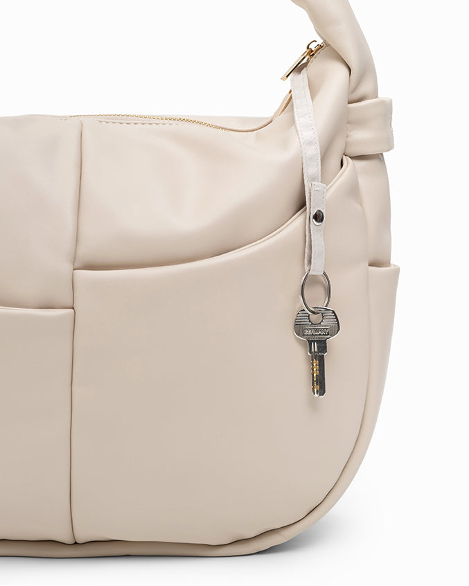 SIGNATURE POCKET SLOUCHY HOBO IN CHALK