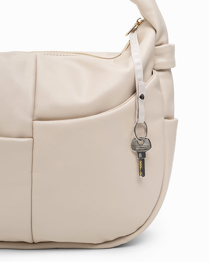 SIGNATURE POCKET SLOUCHY HOBO IN CHALK