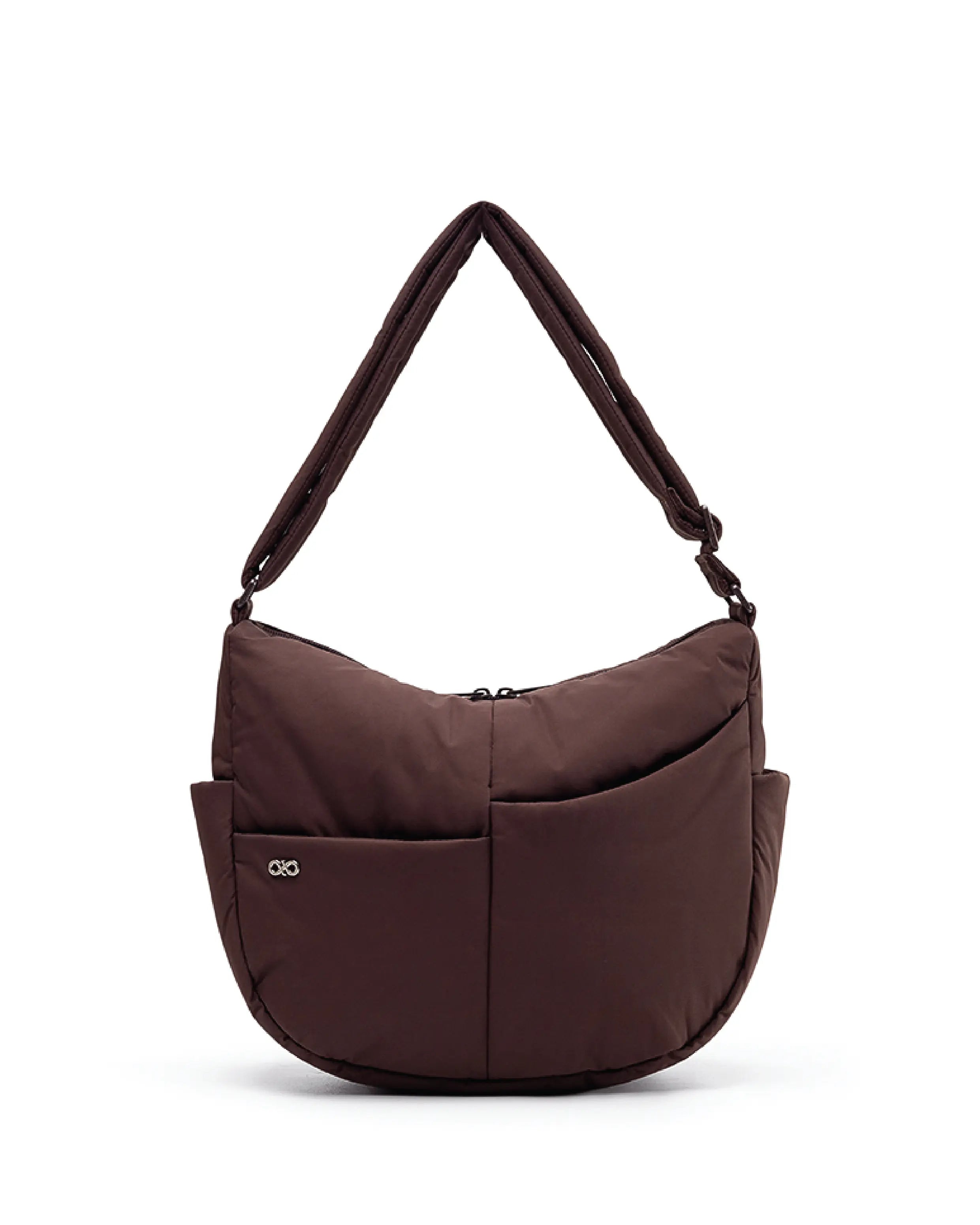 SIGNATURE POCKET CROSSBODY BAG IN POSH CHOCO