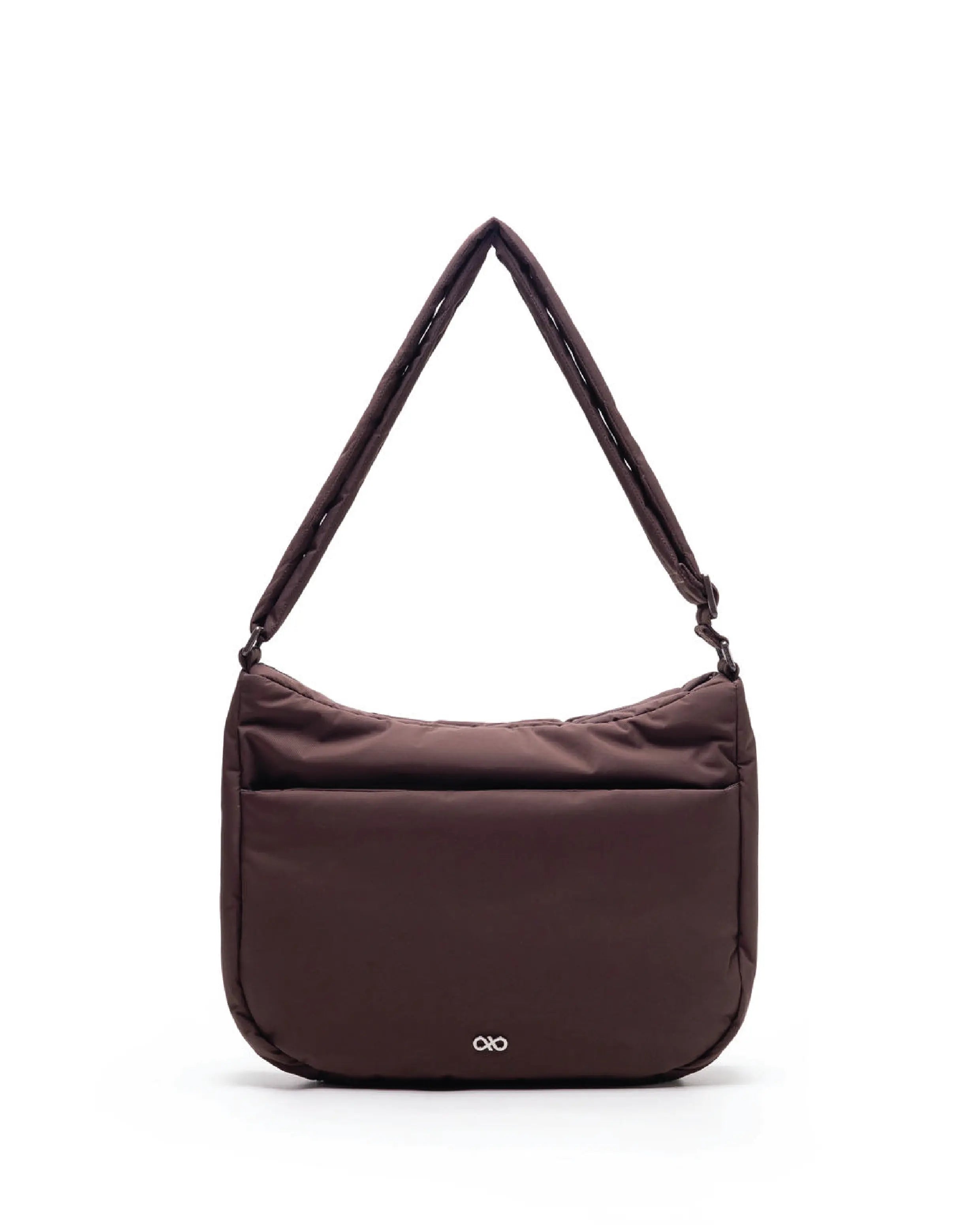 POSH PUFFY CROSSBODY BAG IN CHOCOLATE