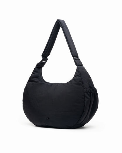 [BACKORDER] XL COSY PUFFY CROSSBODY BAG IN JET BLACK  - EST. ARRIVAL EARLY MAY 2024